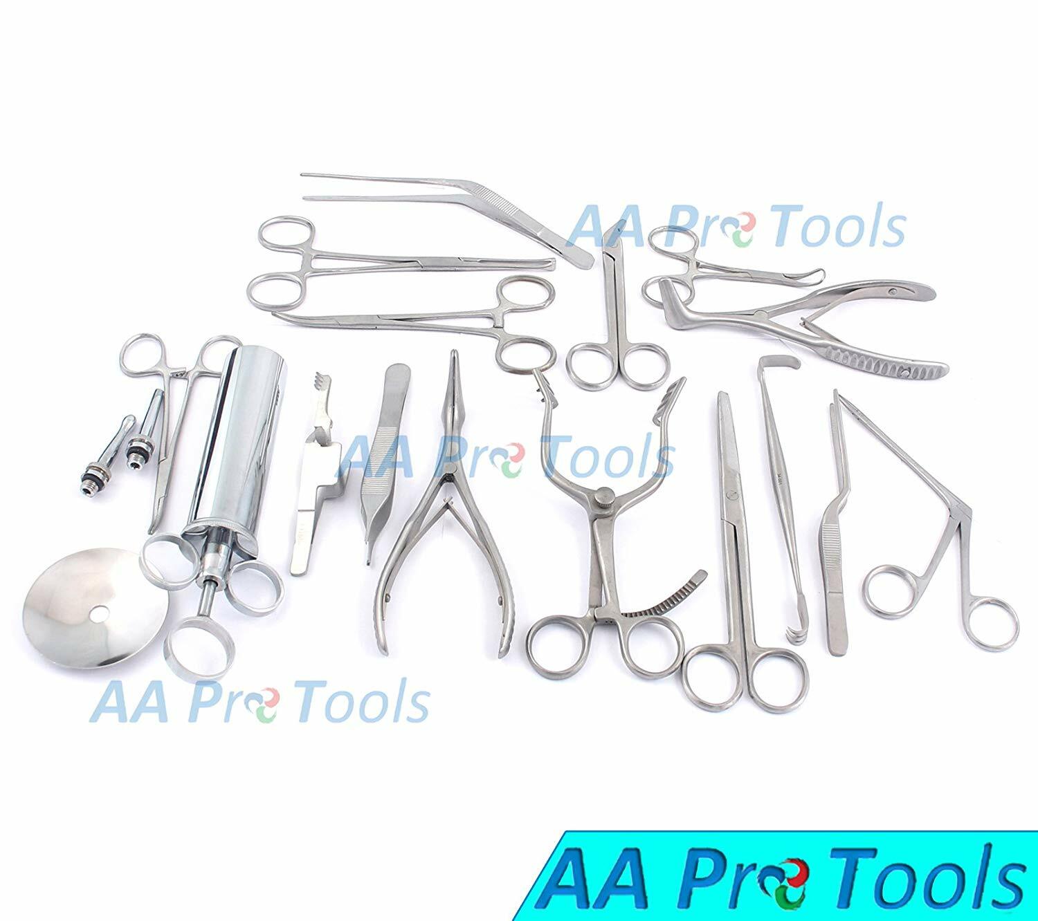 Set of 16 PCS (ENT) Ear and Nose Instruments Forceps Vienna Nasal Speculum