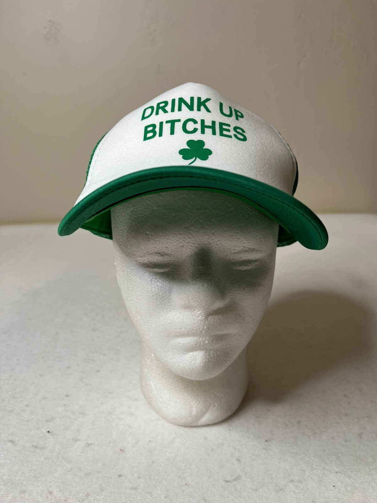 Drink Up B*tches hat snapback St Patricks Day Irish Drinking Cap 4 Leaf Clover