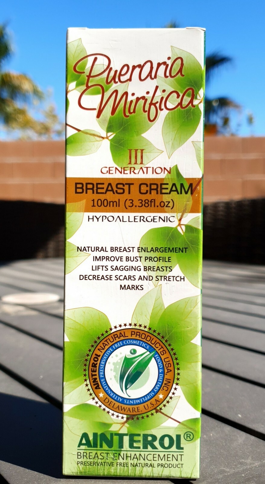 Ainterol Pueraria Mirifica Breast Enlargement cream Bigger Firm Free Ship In US