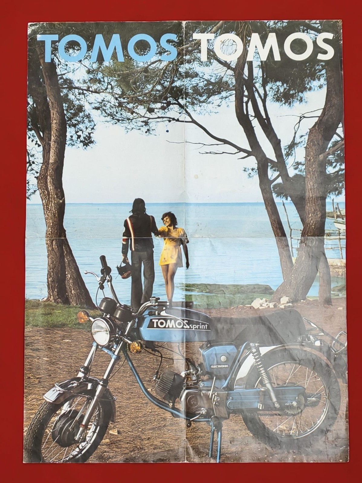 Rare Original 1975 TOMOS Sprint Poster Advertising Yugoslavia Slovenia
