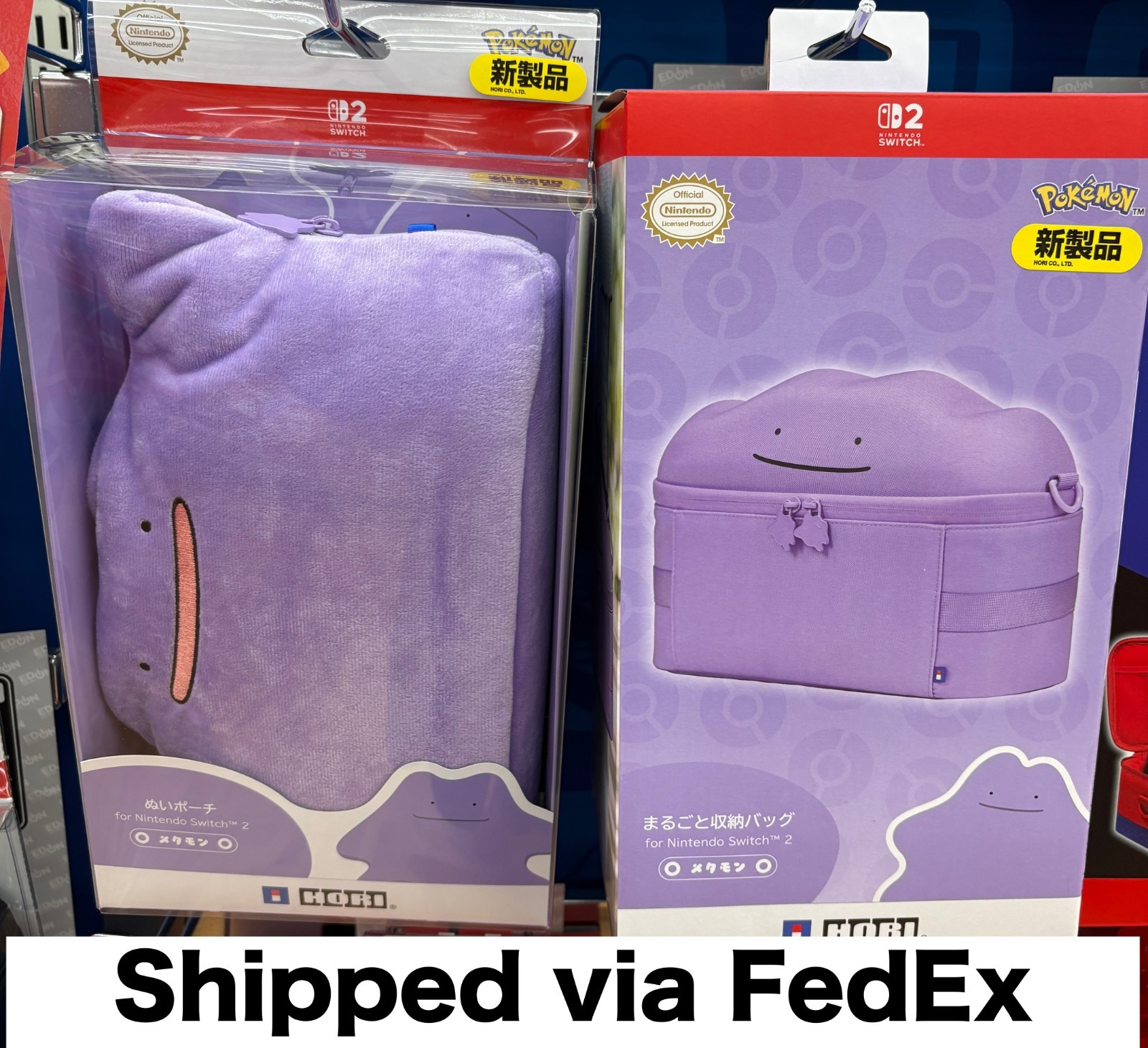 Ditto Pouch & Bag 2-Piece Set for Switch 2 HORI Official Pokemon Case Japan NEW