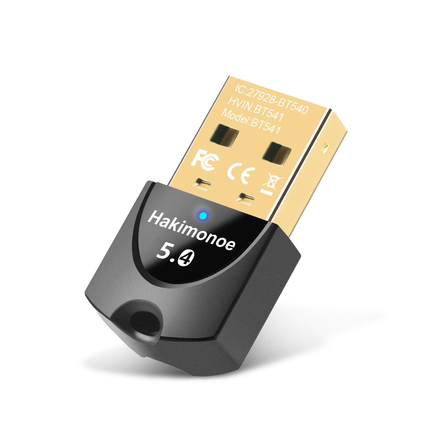 Hakimonoe Upgraded Bluetooth 5.4 Adapter for PC Laptop, Mini Size, Black