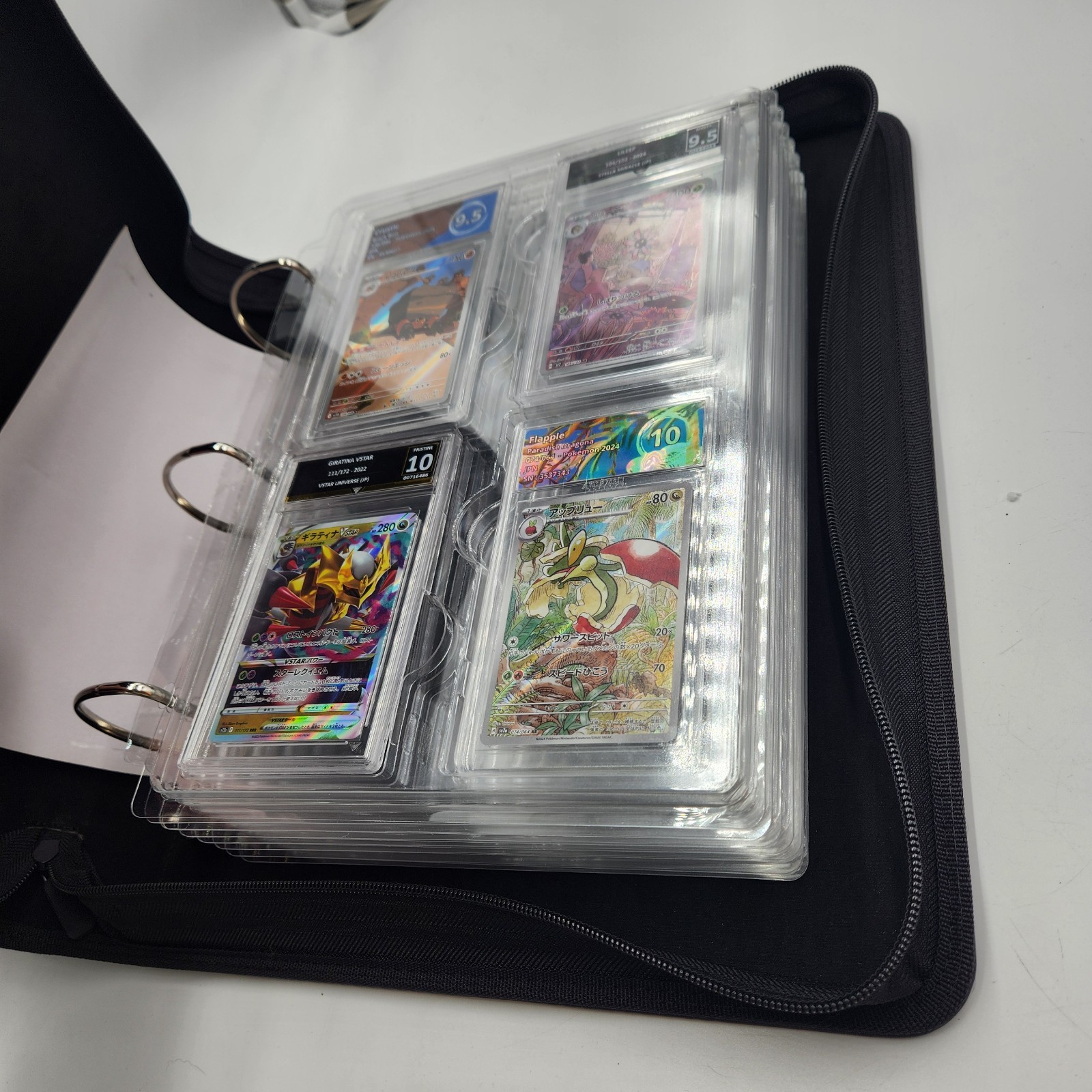 xdefence black graded card slab binder 28 capacity fits psa arkezon getgraded