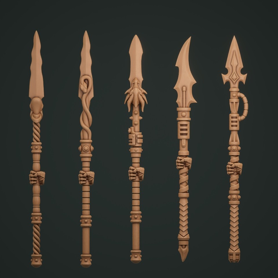5-10x Anvil Wardens/Flame Lizard Marine Dragon Spears
