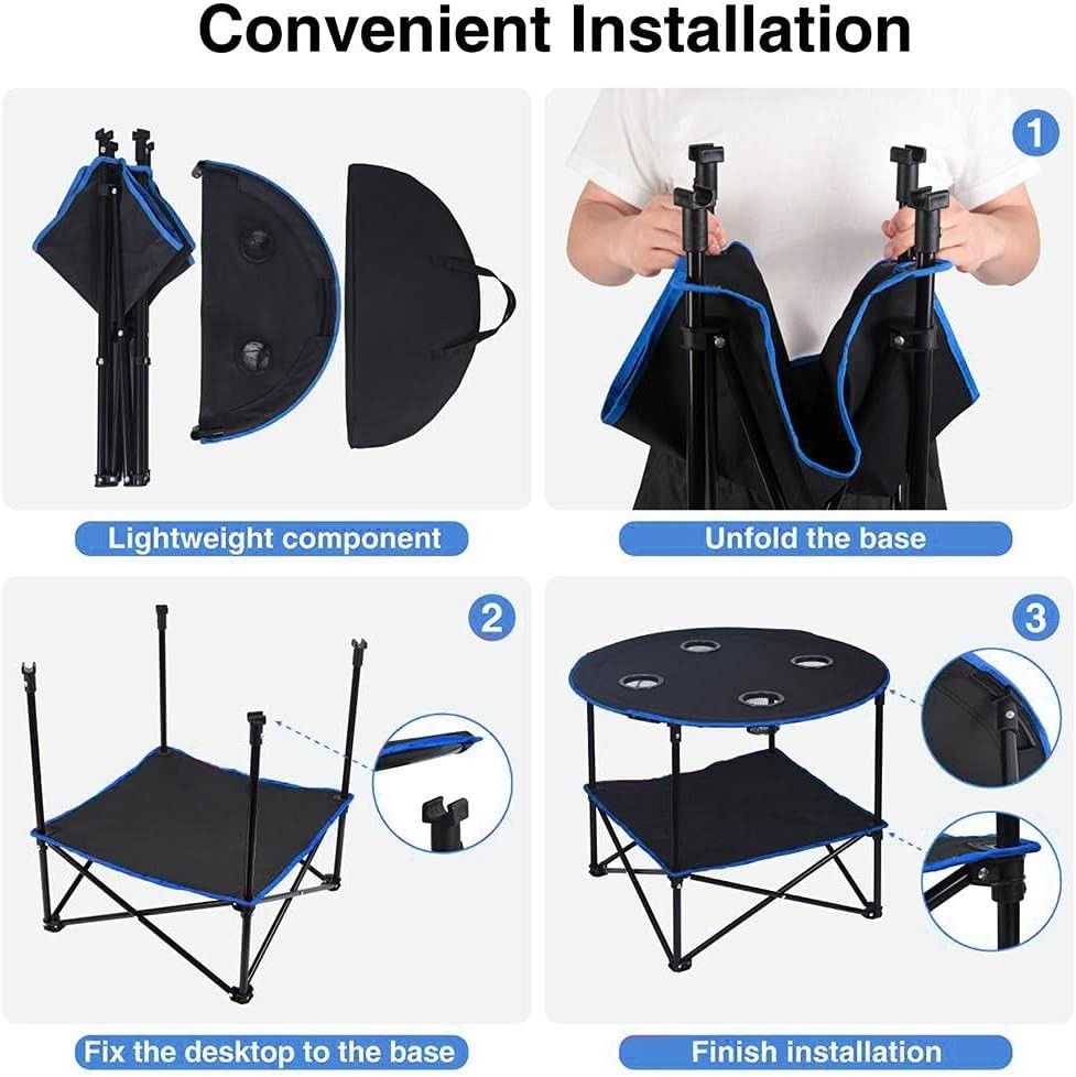 Durable Folding Picnic Table - Easy Assembly & Stain Resistant for Any Adventure
