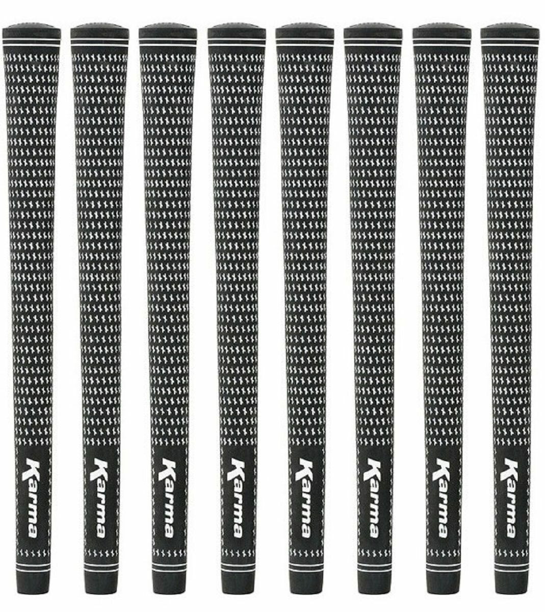Karma Velour Tour Velvet Standard Black /White 8 Piece Golf Grip Bundle - New!