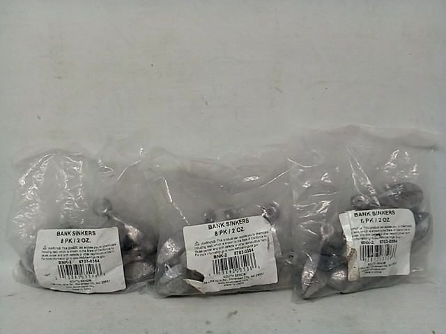 Hurricane Tackle Co.South Bend Lead Free Bank Sinkers Fishing Terminal Tackle  #