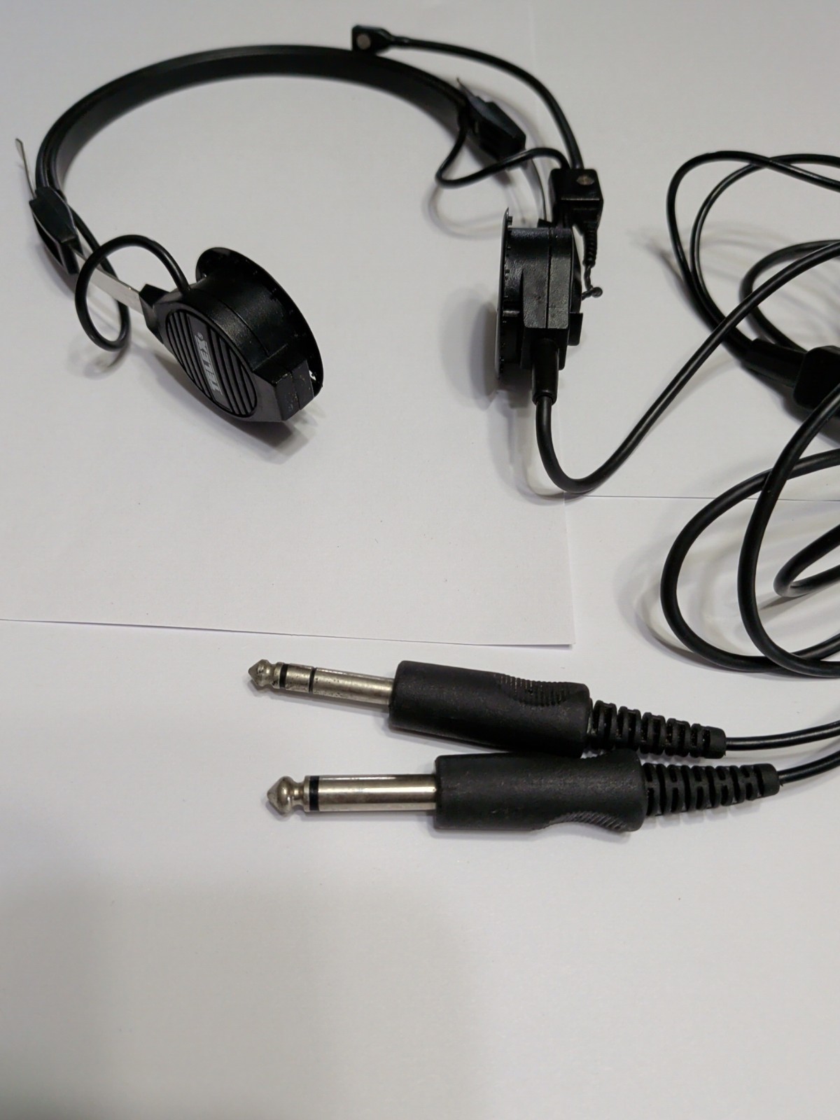 Vintage Telex Airman 750 Dual Pilot Headset Used Untested