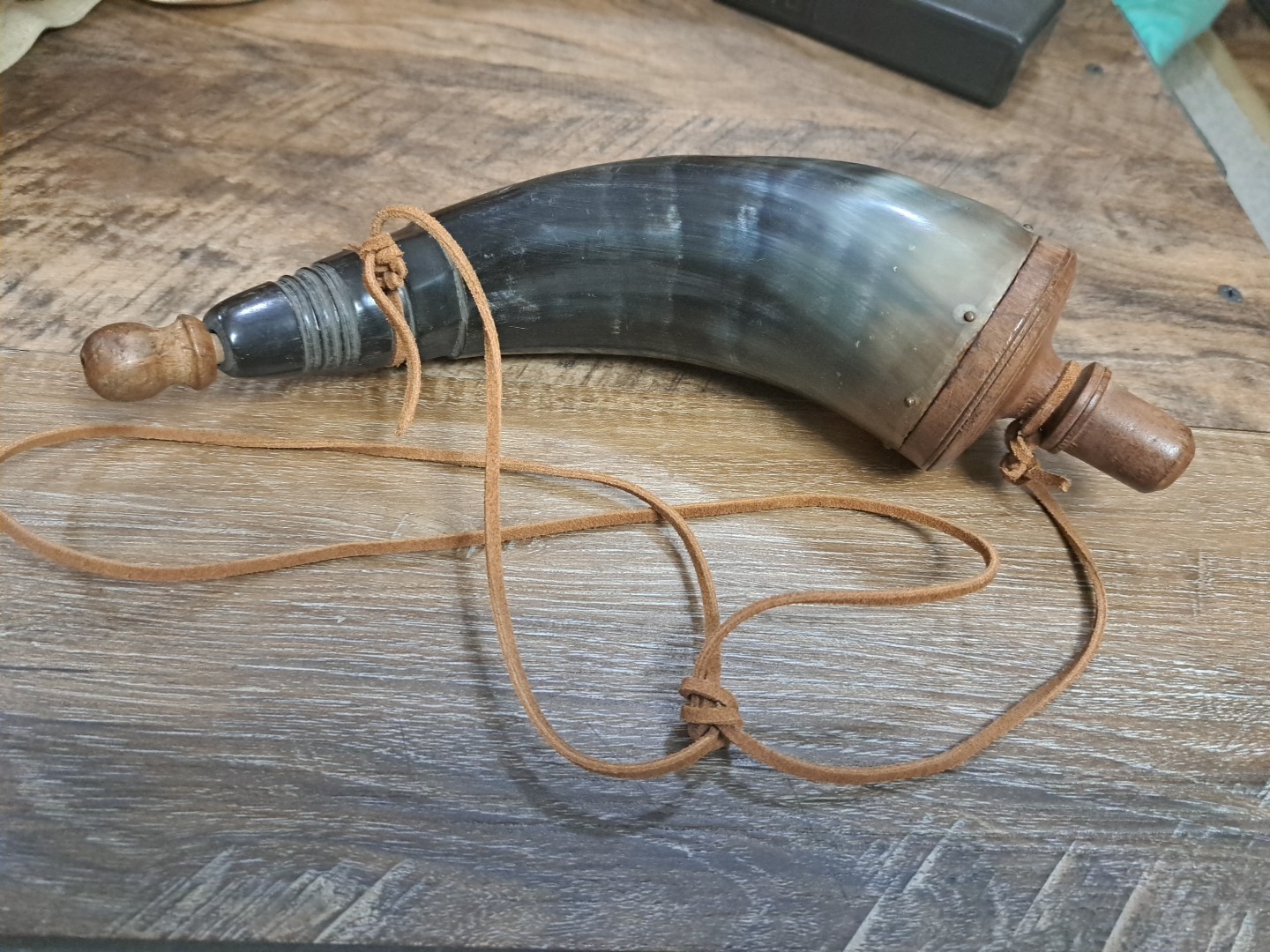 Vtg. Blackpowder Muzzleloader Powderhorn