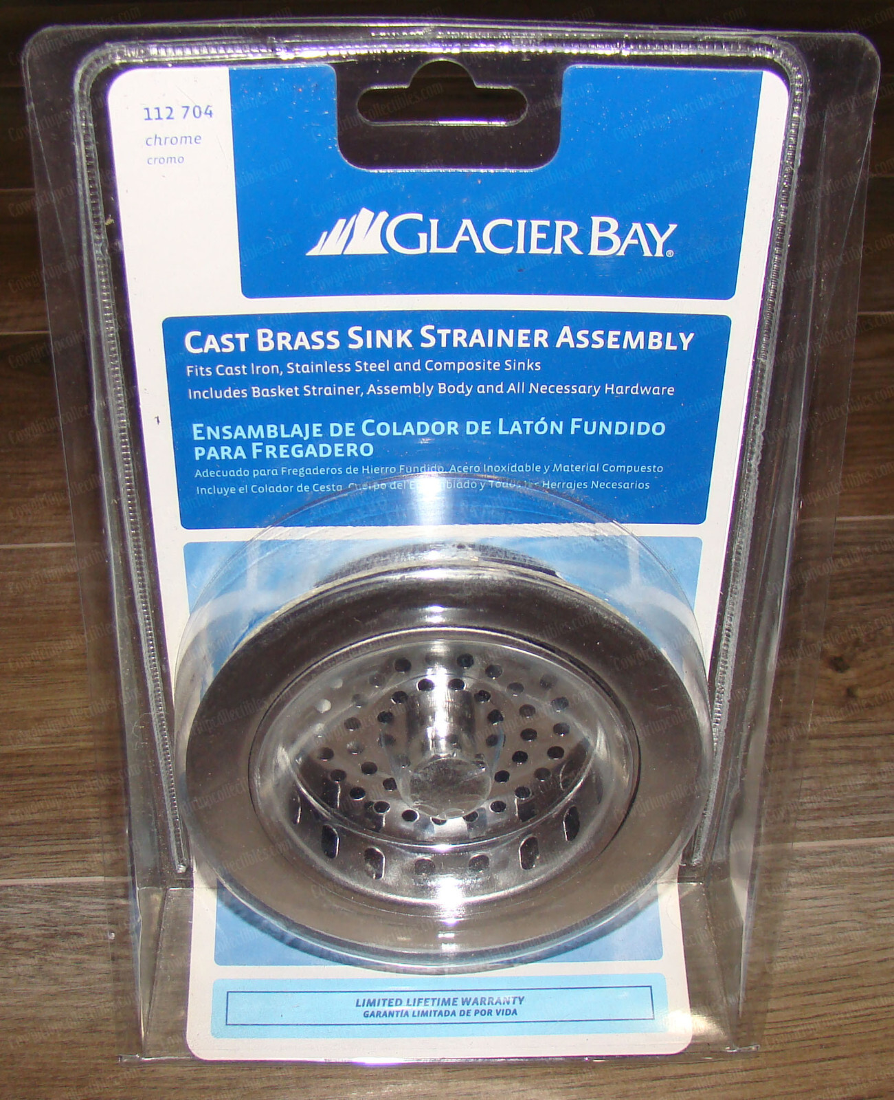 Glacier Bay (112 704) Chrome Cast Brass Sink Strainer Assembly