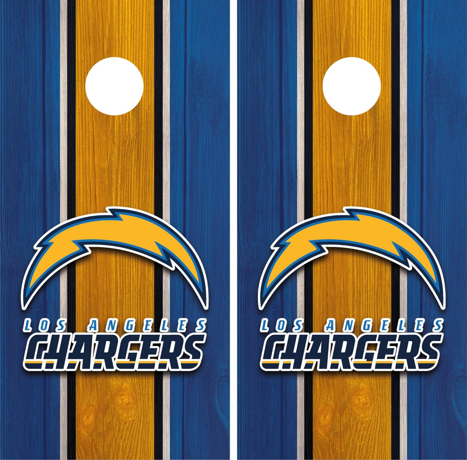 Los Angeles Chargers Cornhole Board Vinyl Sticker - Decal Wrap VZ671