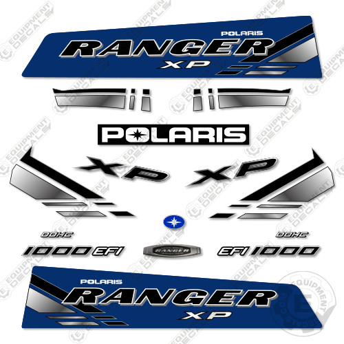 Fits Polaris Ranger 1000 EFI XP Blue Decal Kit Utility Vehicle - 7 YR 3M VINYL!