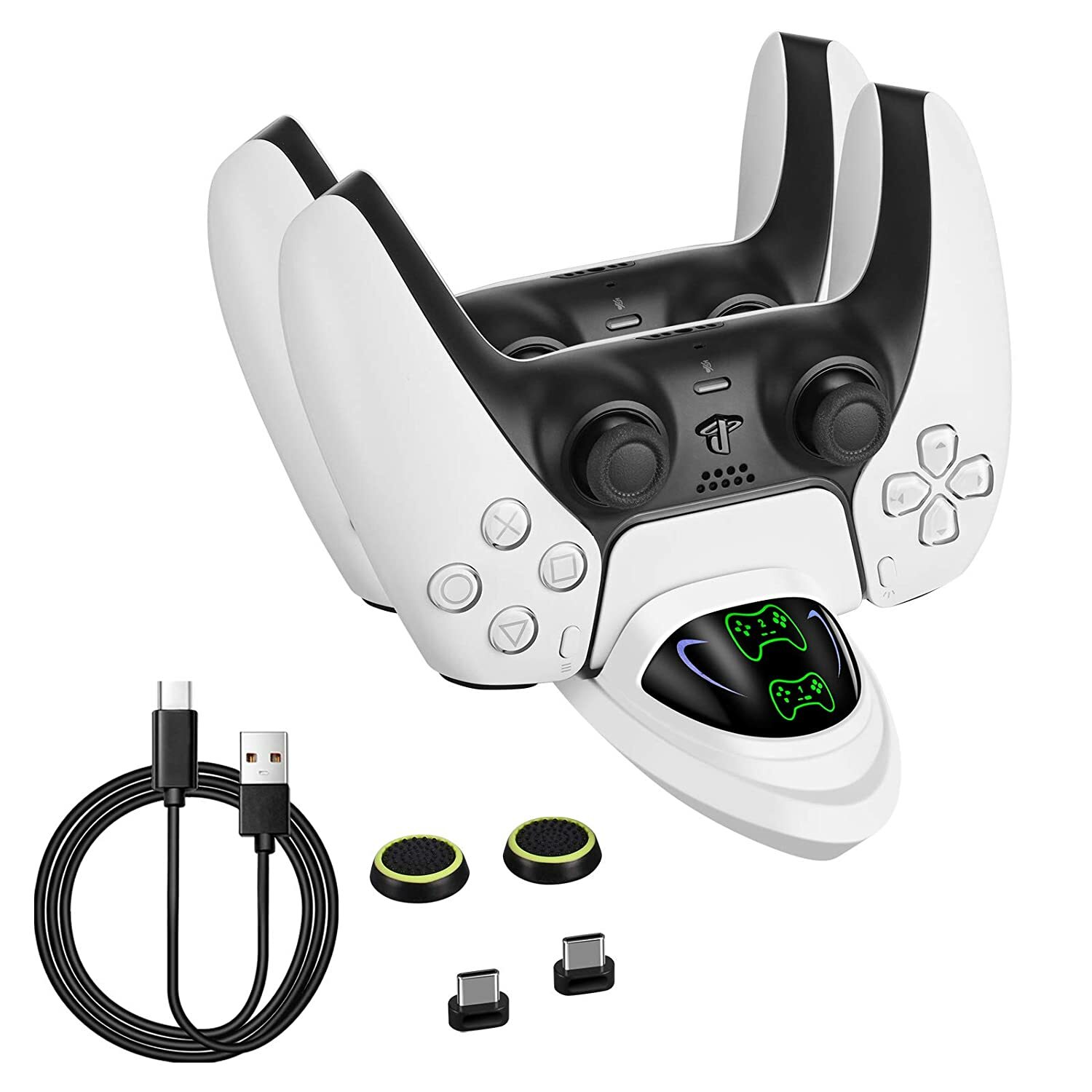 Compatible With PS5 Controller Charging Station, With 2A /5V Fast Charging Cable