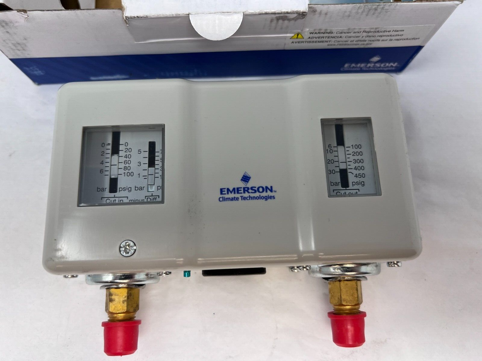 NEW Emerson Dual Adjustable Pressure Control Cut Out Auto Reset PS2-Y7A