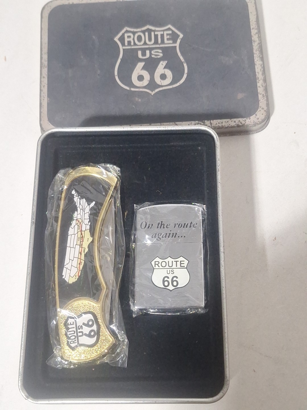 Route 66 Knife And Lighter Set