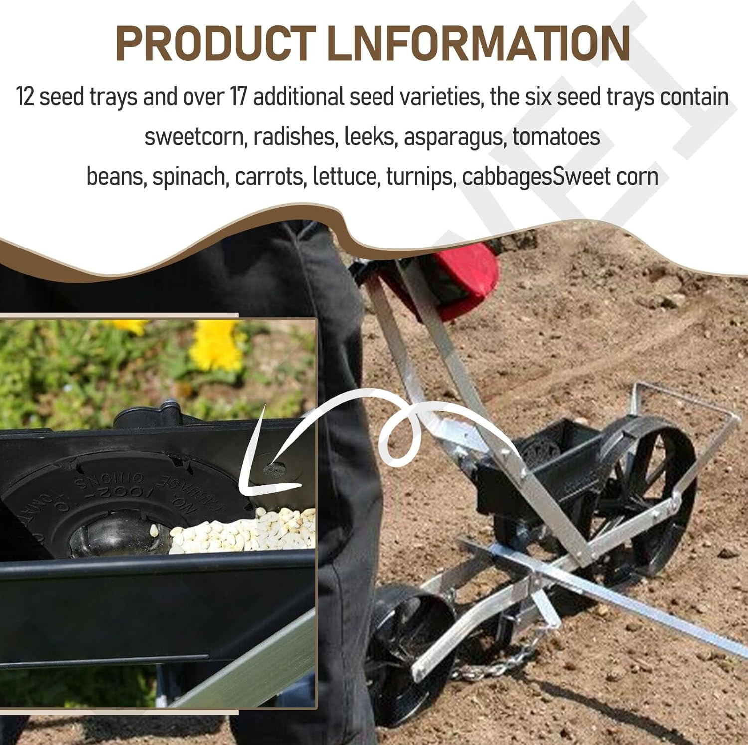 60009 60010 Optional Seed Plate 12 Set for Earthway 10001 1001-B Garden Seede...