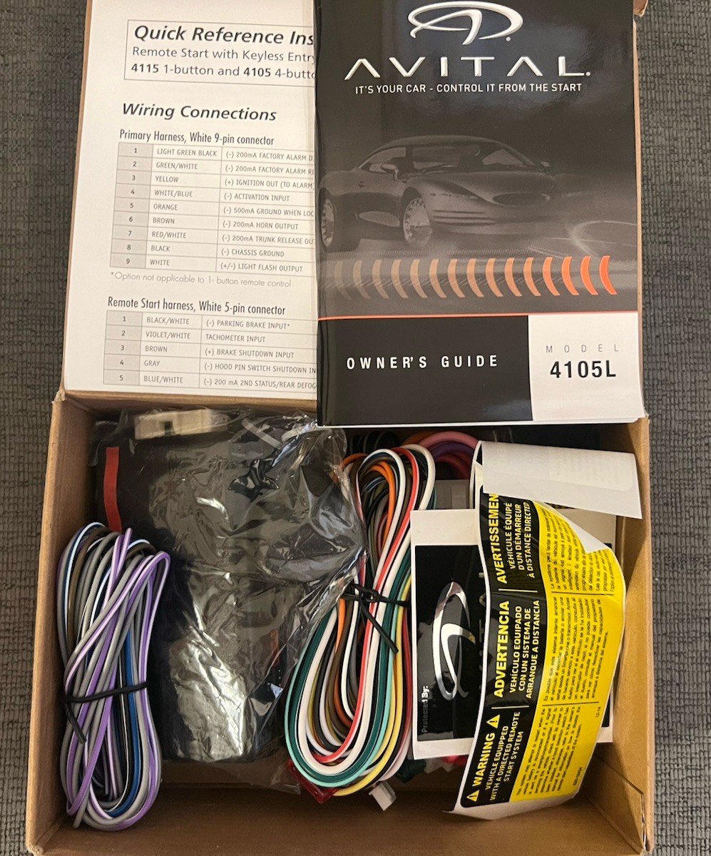 AVITAL 4105L REMOTE START KEYLESS ENTRY 1500 FT Nt W/ Directed DB3 Interface