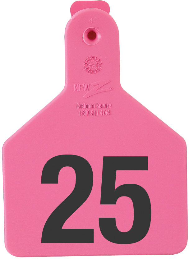 Z Tags Calf Ear Tags Pink Numbered 76-100