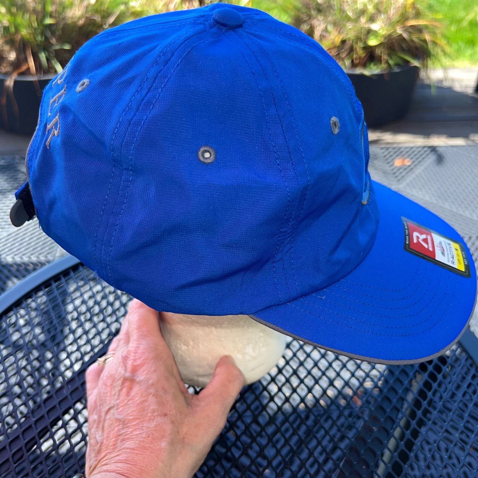 Caliper C Royal Blue Richardson 155 Hat Cap Hook Loop Strap Buckle hook Loop