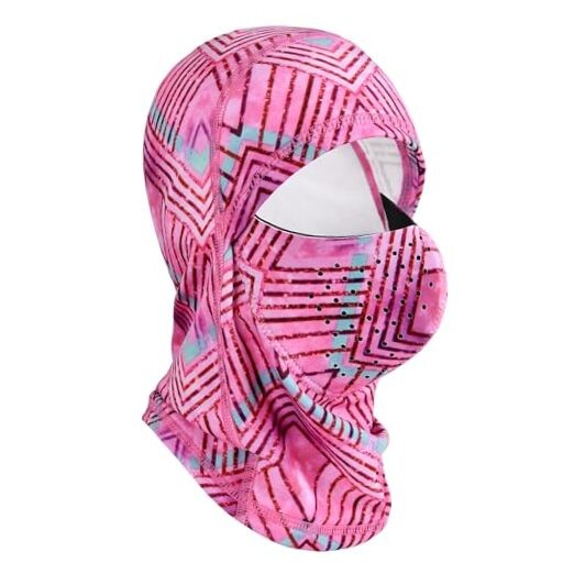 Kids Ski Mask, Winter Warm Breathable Balaclava for Boys&Girls, Medium Pink