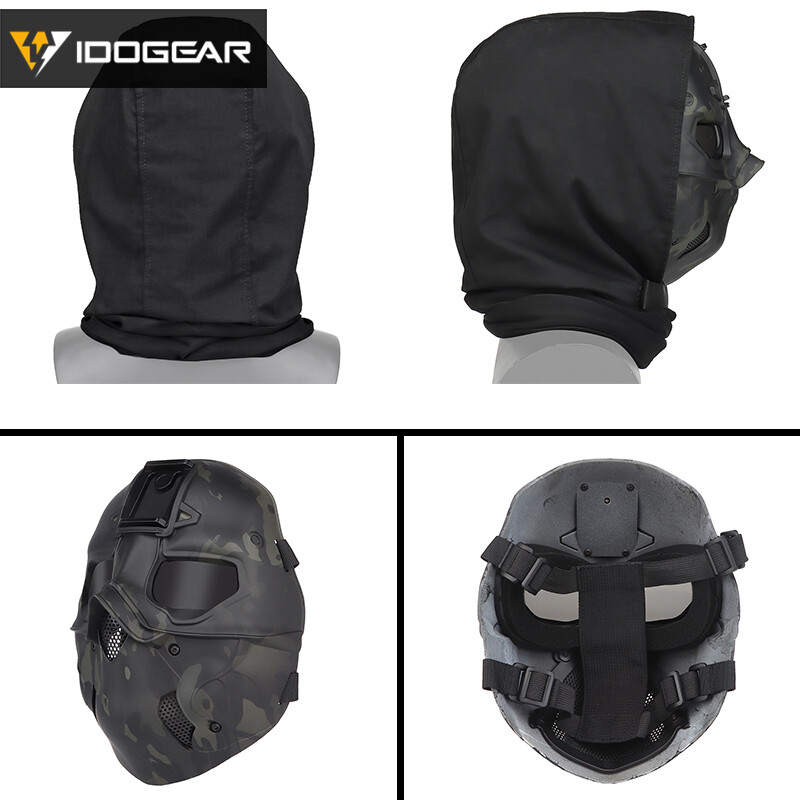 IDOGEAR Tactical Full Face Mask Protective Airsoft Mask Hood Hunting Headgear MC