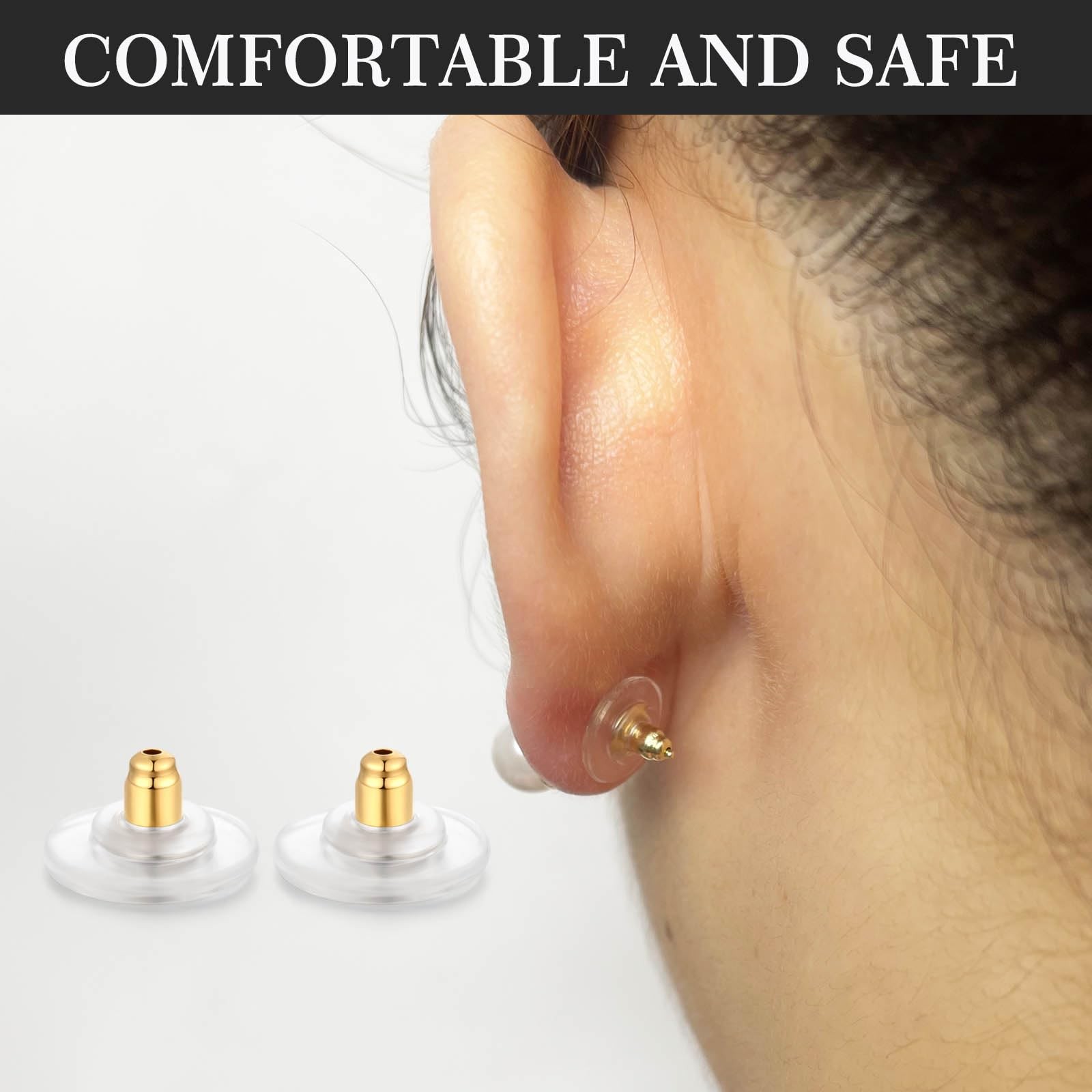 3 Pairs Locking Earring Backs for Studs Heavy Droopy Earrings - 925 Sterling ...