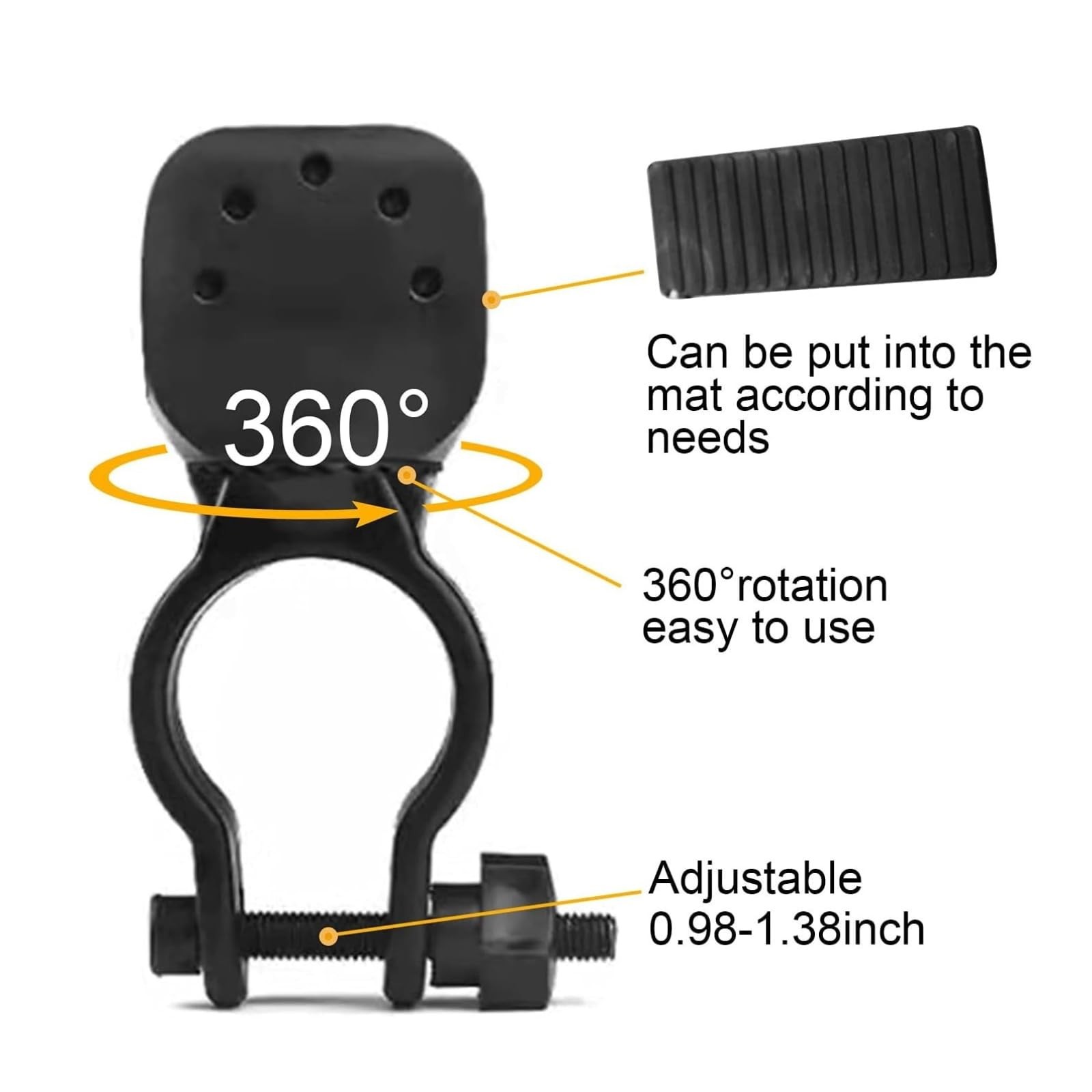 2PCS Cane Holder for Walker,Walking Stick Holders,Universal Walking Black