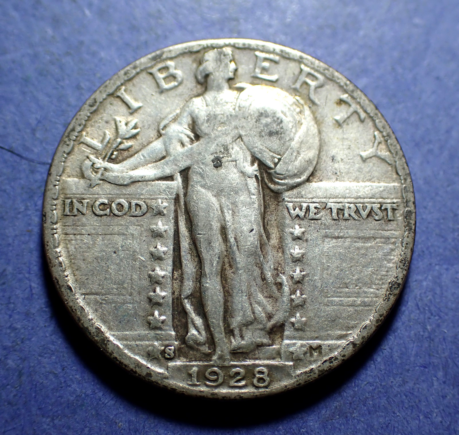 1928-S Standing Liberty Quarter  Ch. VF