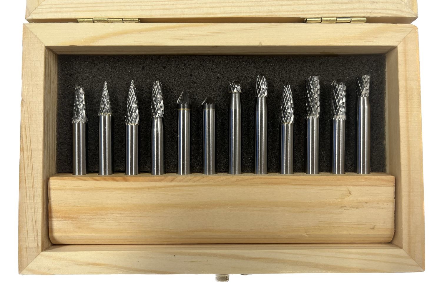 12 PIECE 1/4" SHANK DOUBLE CUT CARBIDE BURR SET (3000-0012)