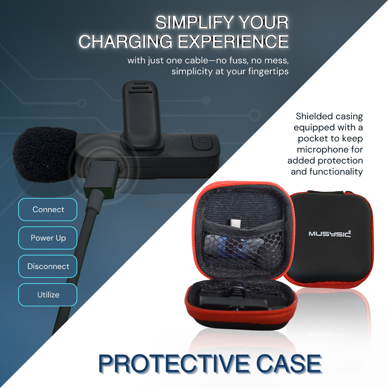 Wireless Lavalier Microphone with Type-C for Android & iPhone 15