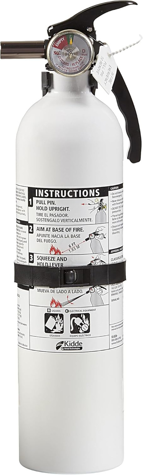 Auto Fire Extinguisher for Car & Truck, 10-B:C, 4 Lbs., Dry Chemical Extingui...