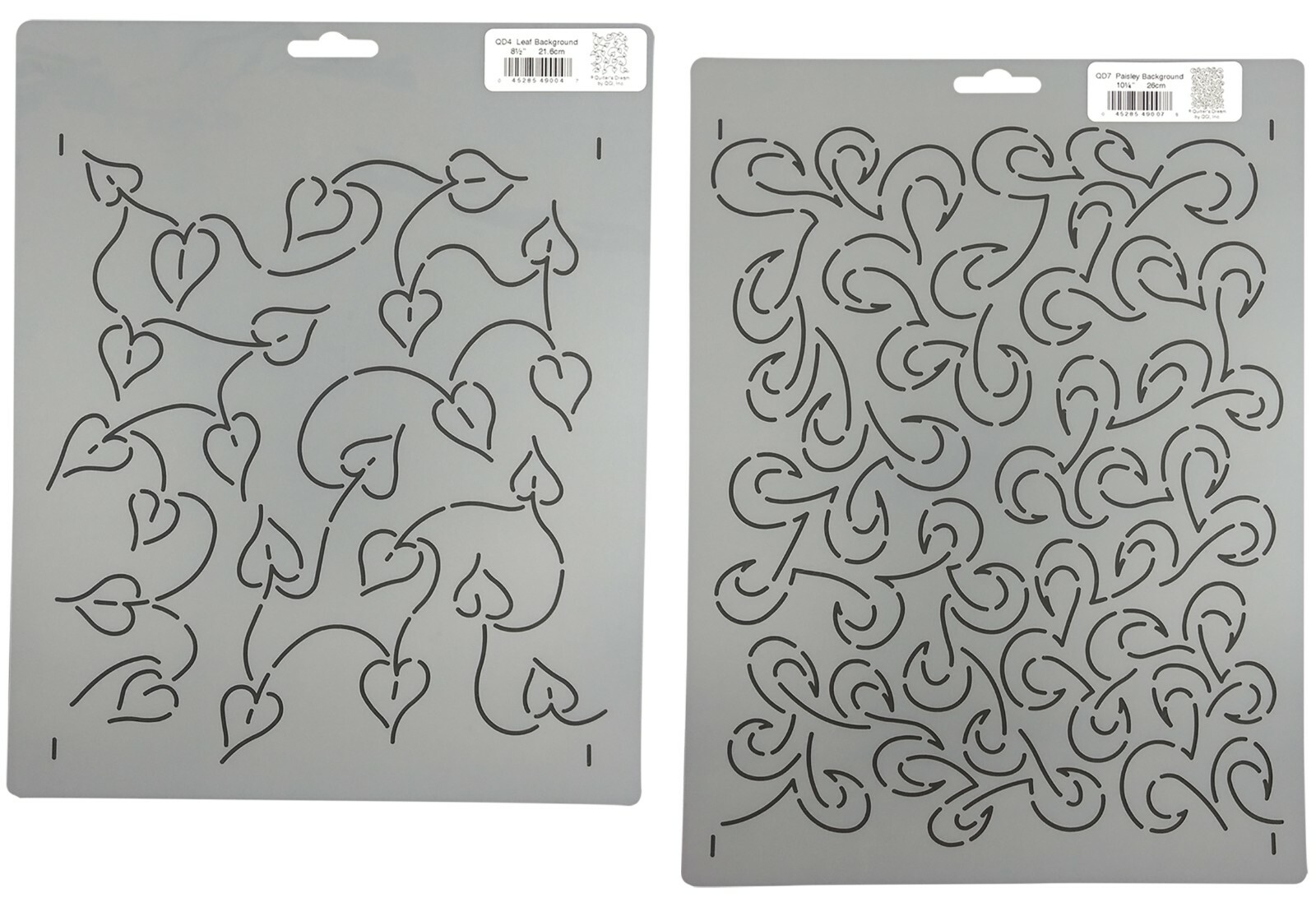 Stencil Quilting Leaf and Paisley Quilt Patterns Background Stencils Templates
