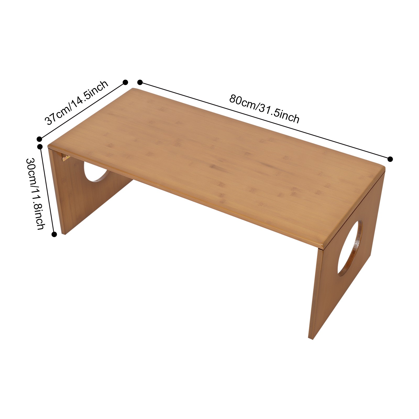 Folding Floor Coffee Table Brown Low Coffee Table Bamboo Portable Coffee Table