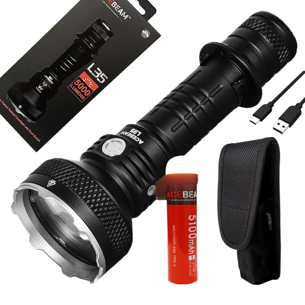 Acebeam L35 2.0 Dual Switch Tactical Flashlight - 5000 Lumen