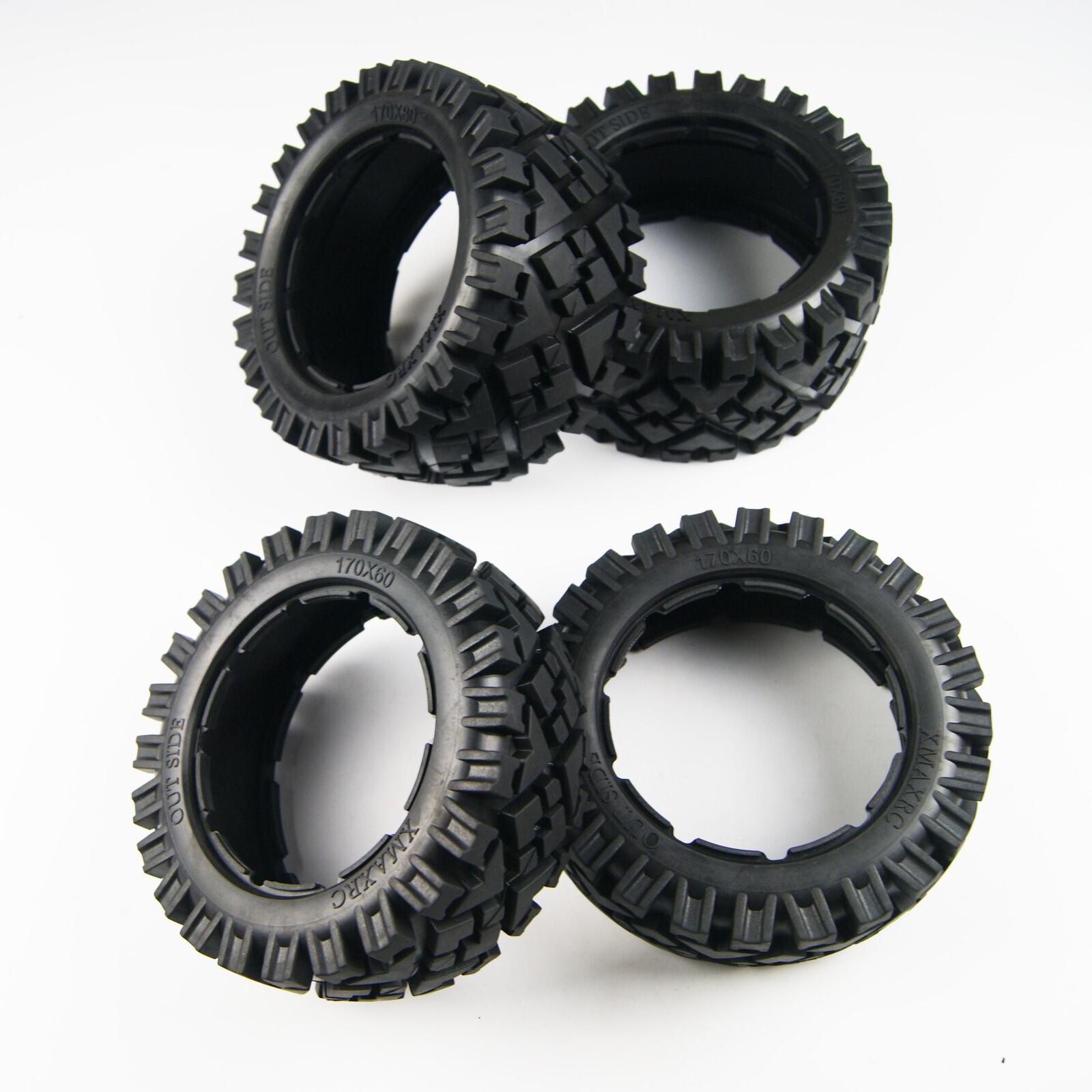 Front Rear All Terrain Tires for Hpi Rovan Kingmotor Baja 5b 170mm 60 80 Buggy