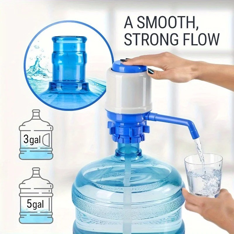 Manual Water Bottle Pump Portable Drinking Water Dispenser Food Grade Hand Press