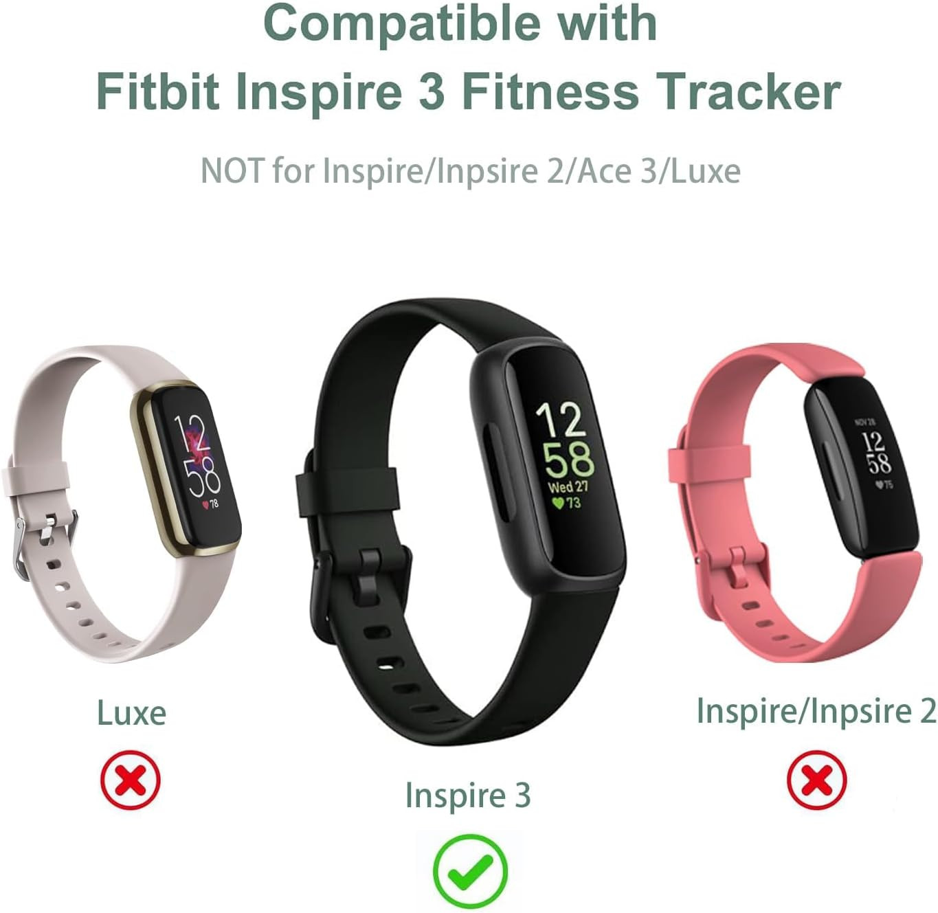 Inspire 3 Wall Plug Charger and Cable Replacement for Fitbit Inspire 3