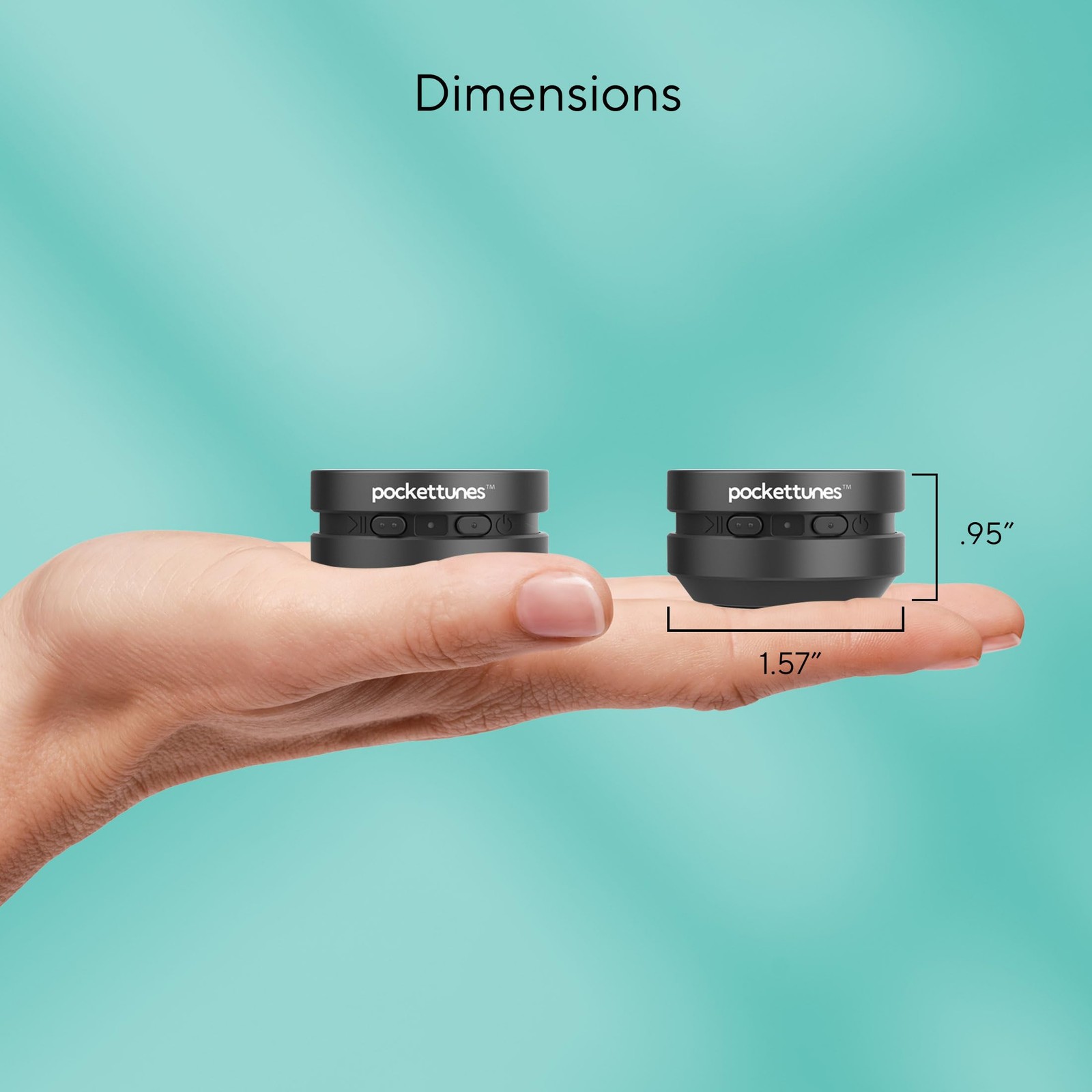 Bone‑Conduction Bluetooth Speakers – 2‑Pack Mini Wireless Speakers, Surface‑A...