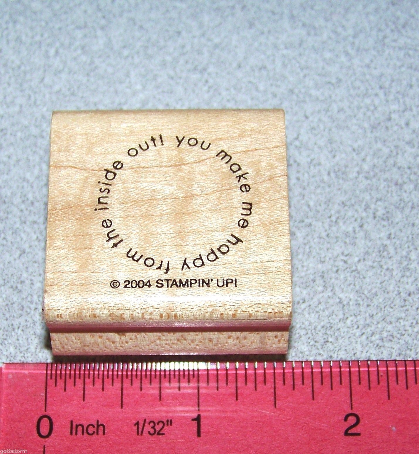 you made me happy Rubber Stamp from the inside Unique Single by Stampin Up