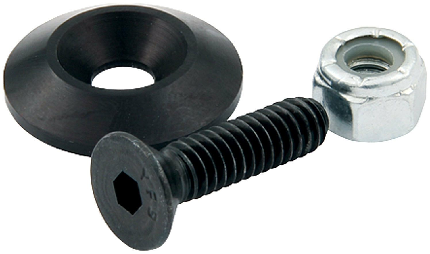 ALLSTAR PERFORMANCE Countersunk Bolts #10 w/1in Washer Black 10pk