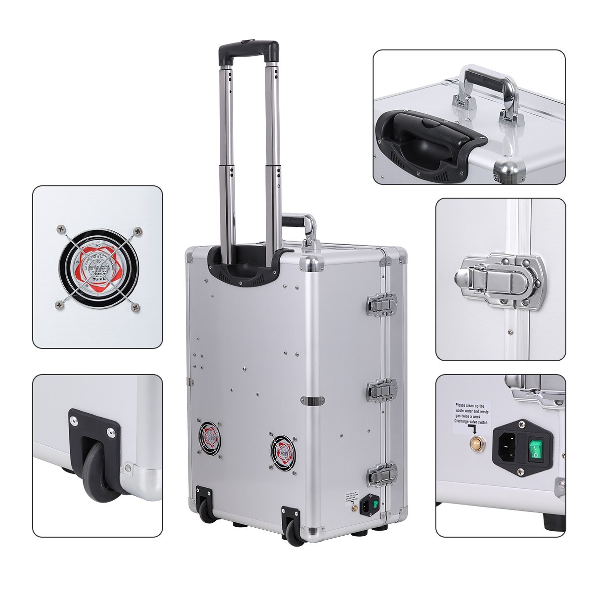 Dental Portable Delivery Unit With Curing Light Ultrasonic Scaler+ Suction 4Hole