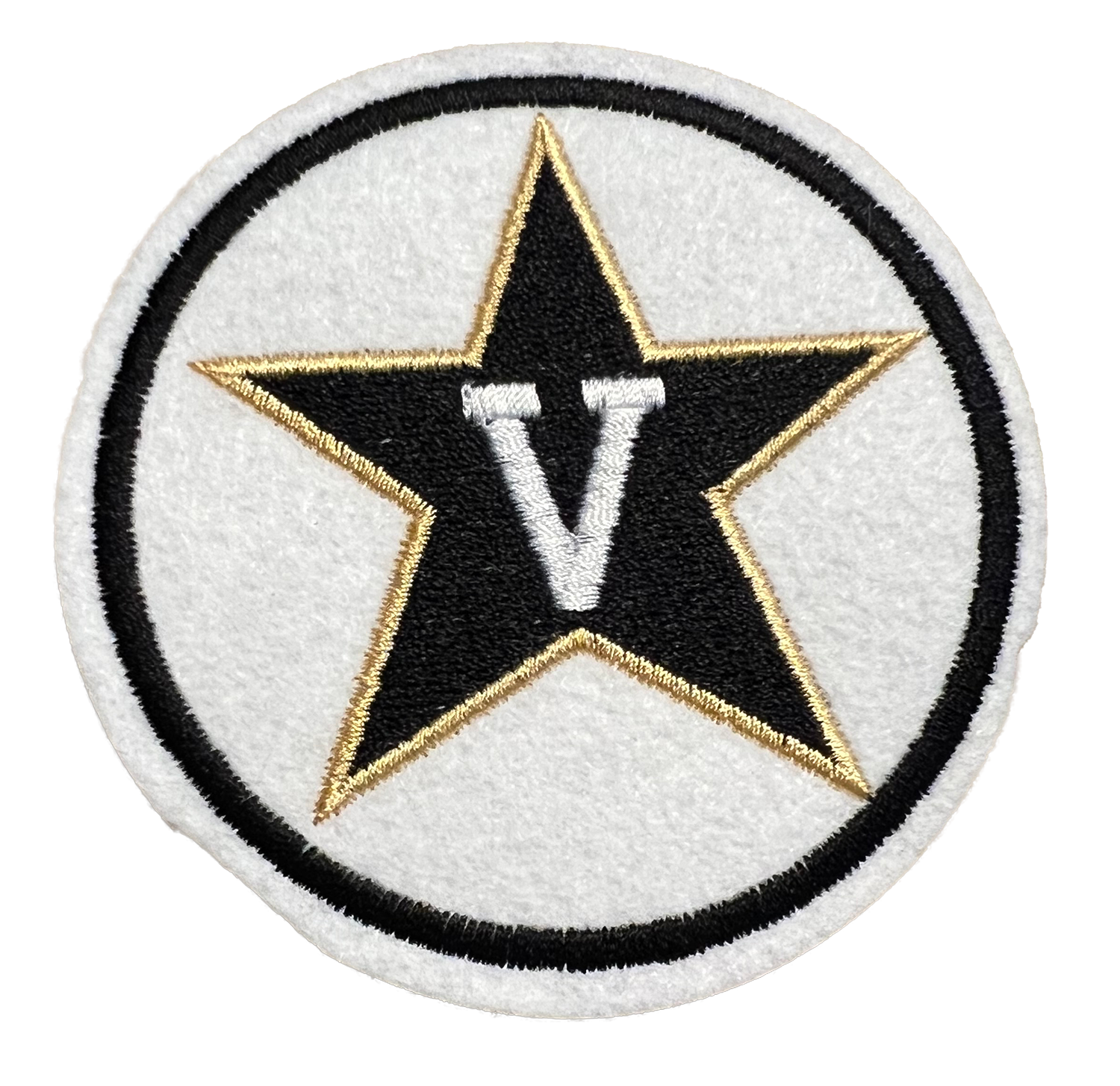 Embroidered/Tackle Twill Iron-on Patch - Vanderbilt Commodores