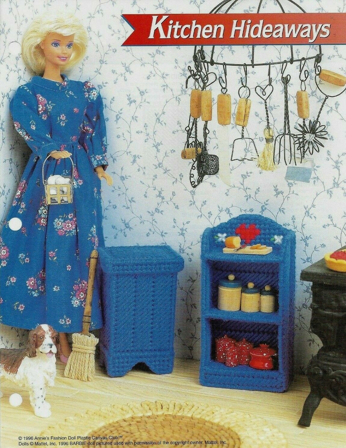 NEW KITCHEN HIDEAWAYS FASHION DOLL ANNIE'S PLASTIC CANVAS PATTERN INSTRUCTIONS