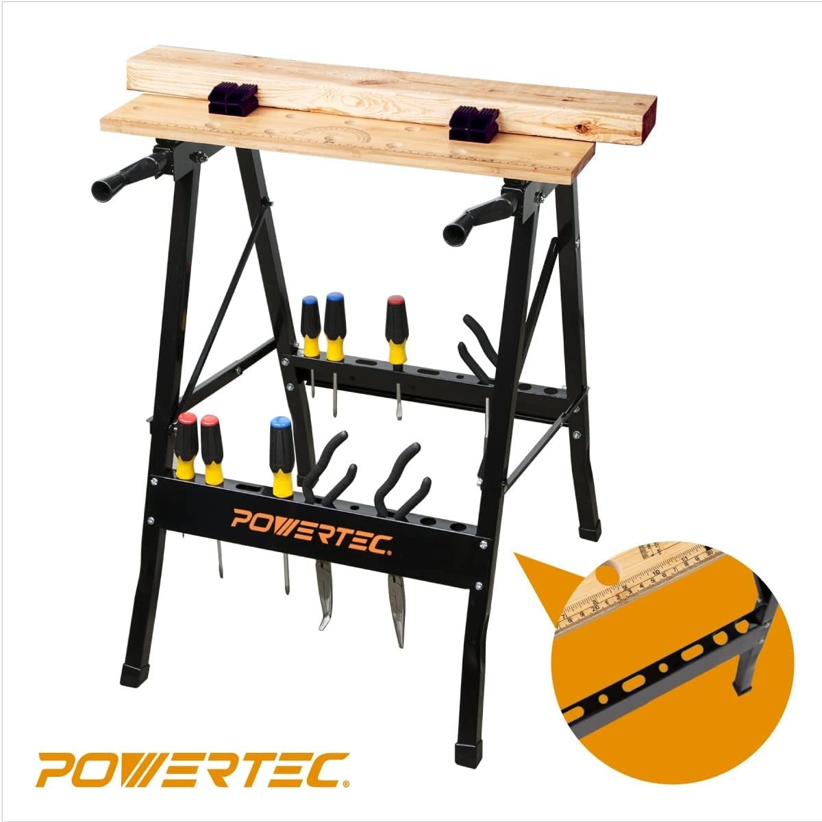 Portable Bamboo Workbench with Adjustable Vise: Perfect for Woodworking Projects