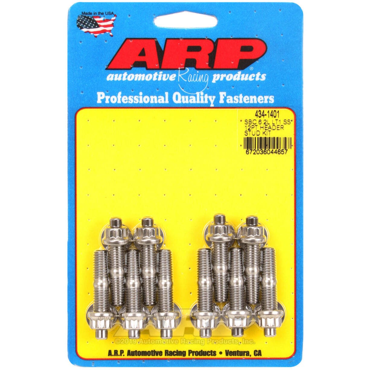 ARP 434-1401 SB fits Chevy 6.2L LT1 SS 12PT Header Stud Kit