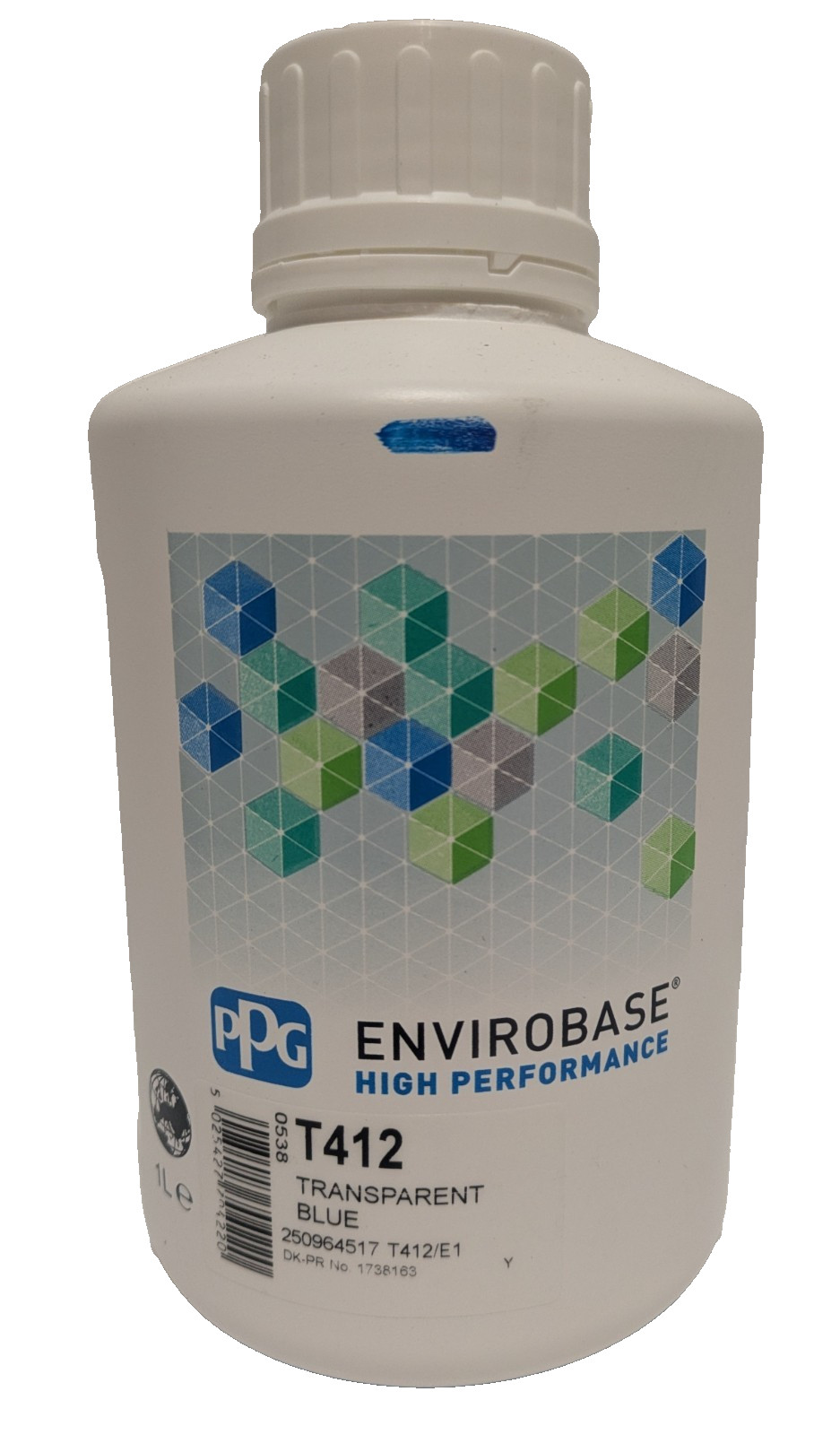 PPG T412 Transparent Blue Envirobase High Performance Automotive Paint Tint-1L