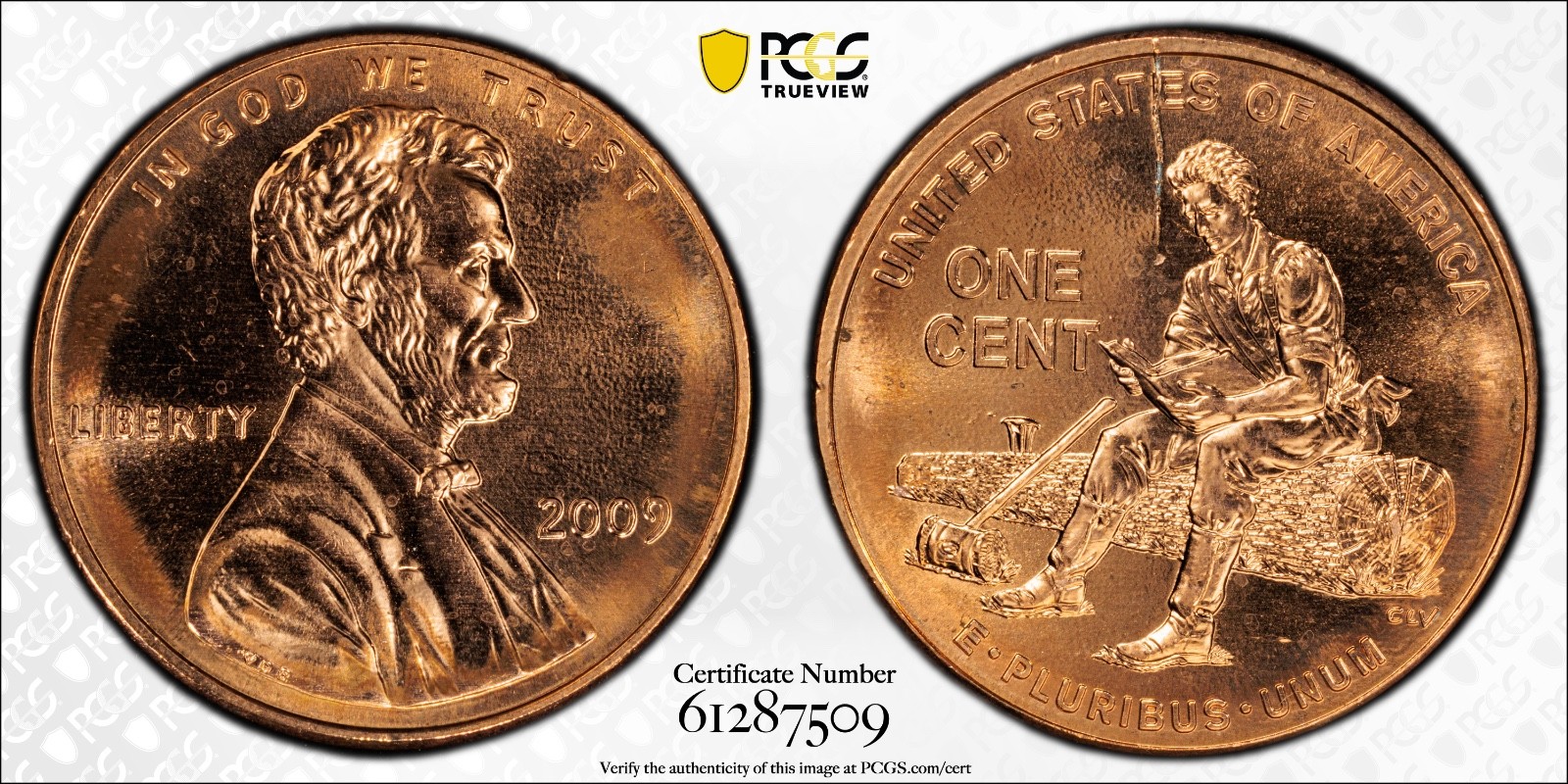 RARE 2009 Formative Years Lincoln Reverse Die Break Certified PCGS Error MS66RD!