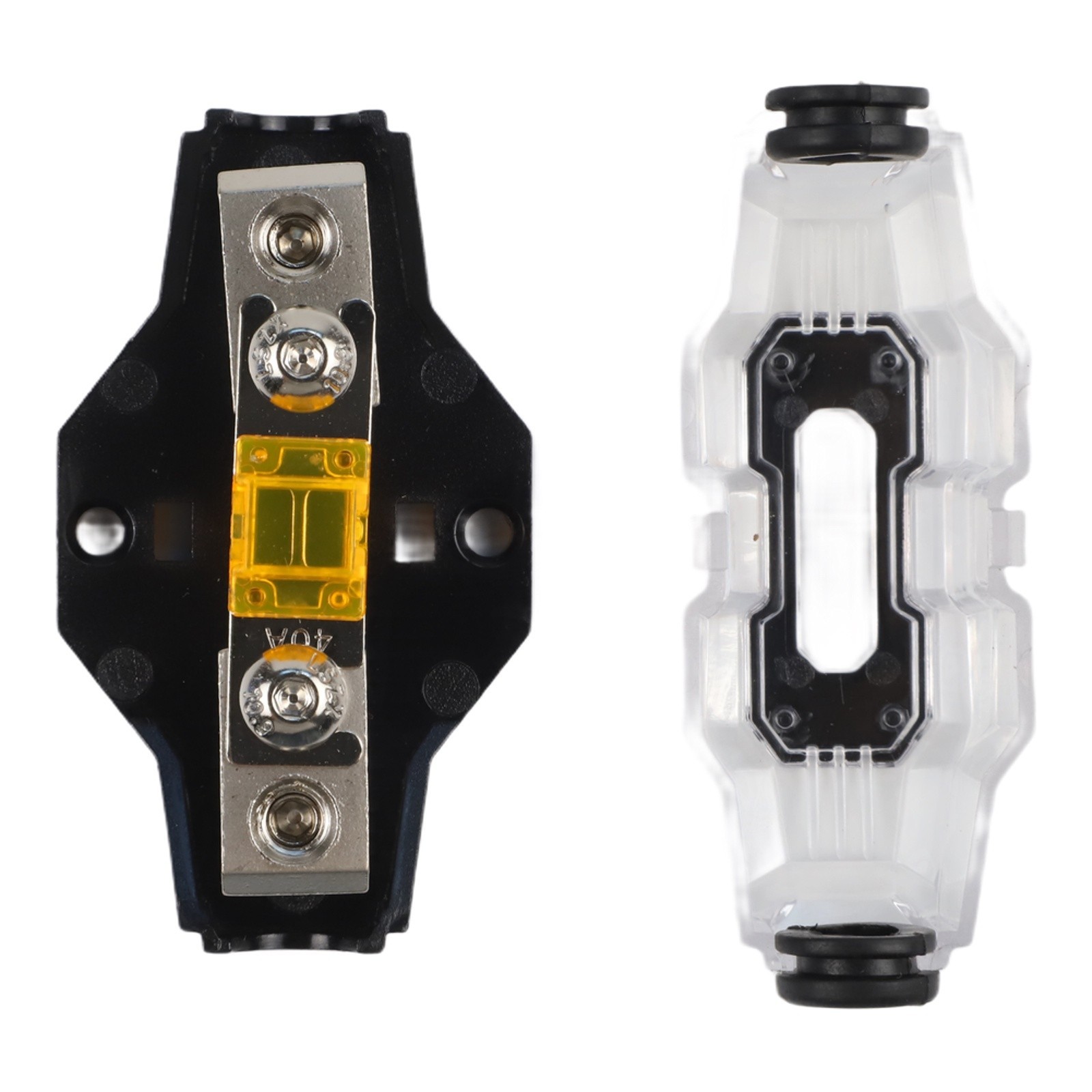 Brass Fuse Holder 40A with High Temperature Polycarbonate Base for Amplifiers