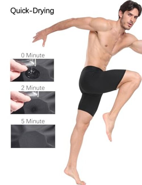 4 Pack Compression Workout Shorts Men Performance Sports Large 4 Pack: Black
