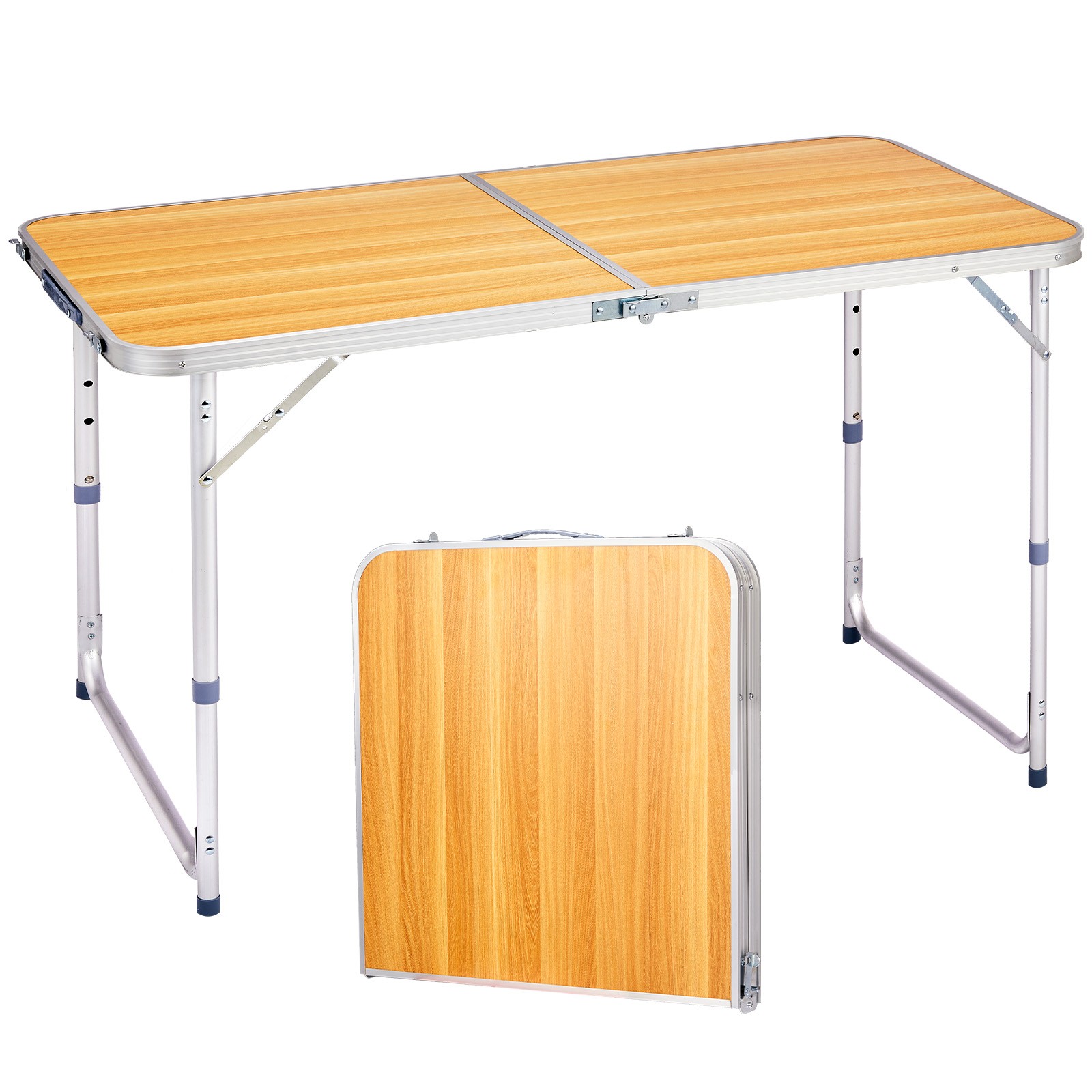 4FT Folding Aluminum Table for Indoor & Outdoor Parties Picnic Camping Wedding